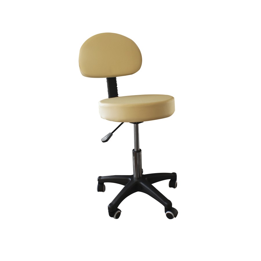 sgabello con schienale beige, mod. fm91