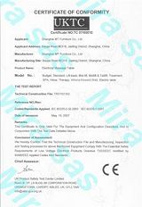 certificato UKTC lettini da massaggio fissi ed elettrici