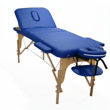 Lettino da massaggio portatile da trasporto modello clara in legno colore blue incluso accessori