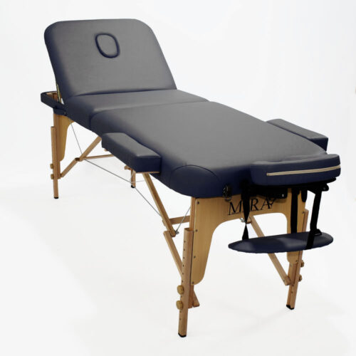 lettino da massaggi portatile in legno, color nero, modello New Relax
