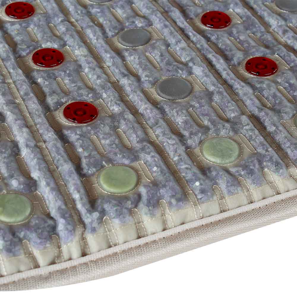 materassino biomagnetico con pietre ametista giada particolare imbottitura, pietre di ametista