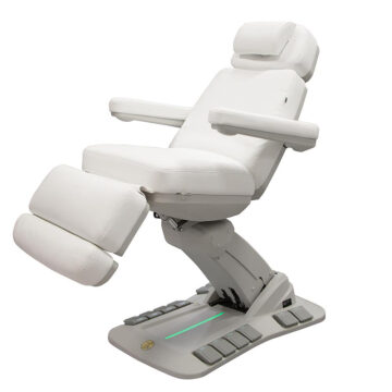 poltrona podologica poggia gambe regolabile bianca